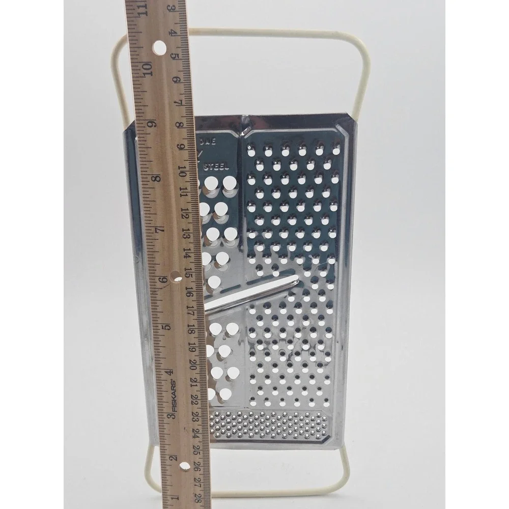 Vintage Foley All In One Grater  Stainless Steel Shreds Fine Course & Nutmeg USA